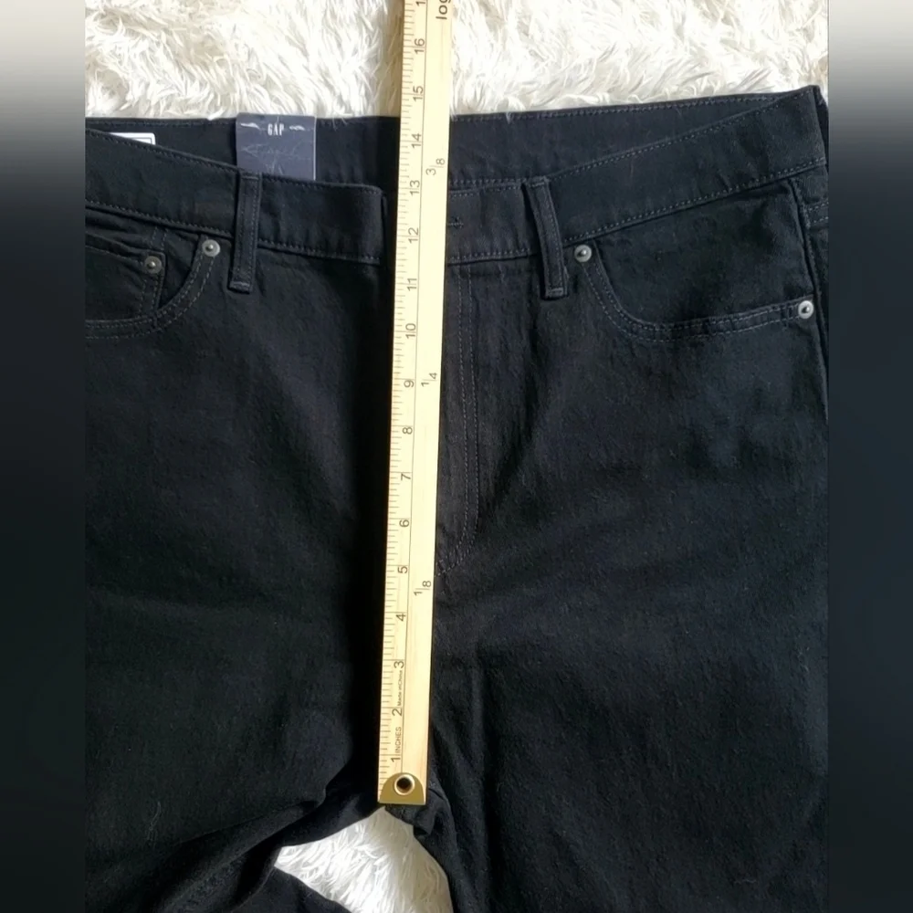 GAP '90s Straight Leg Jeans High Rise #728820 Black Size 33/16 TALL RT$80 NEW